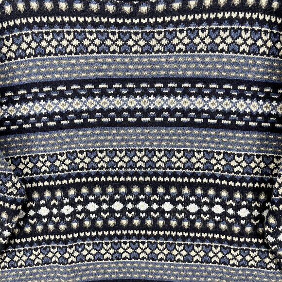 Peter Millar Sweater Mens XXL Blue Crewneck Fair Isle Merino Wool Blend $248 - Picture 5 of 16